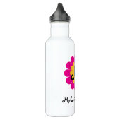 Monogram letter naam mod roze gele bloem waterfles (Links)