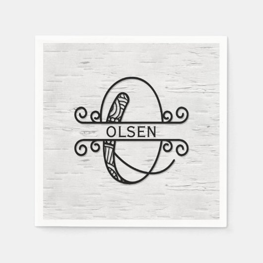 Monogram letter O met familienaam Servet (Voorkant)