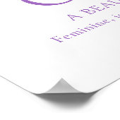 Monogram letter O orchidee naam waterverf kinder k Poster (Hoek)