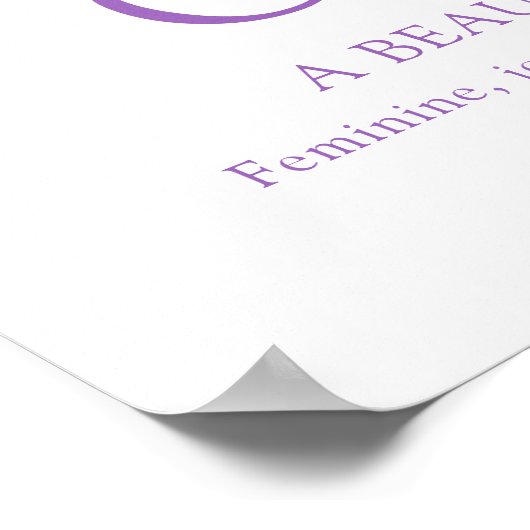 Monogram letter O orchidee naam waterverf kinder k Poster (Hoek)