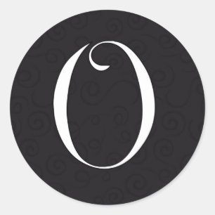 Monogram letter O Ronde Sticker