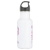 Monogram letter P naam orchidee roze paars Waterfles (Voorkant)