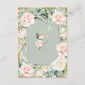 Monogram Letter P Sage Green Bedankkaart (Voorkant)