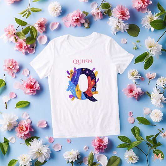 Monogram - Letter Q Artistiek verjaardagscadeau Tri-Blend Shirt