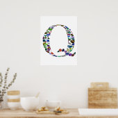 Monogram Letter Q Poster (Keuken)