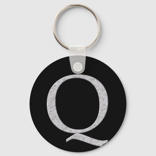 Monogram Letter Q Sleutelhanger (Voorkant)