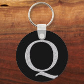 Monogram Letter Q Sleutelhanger (Voorkant)