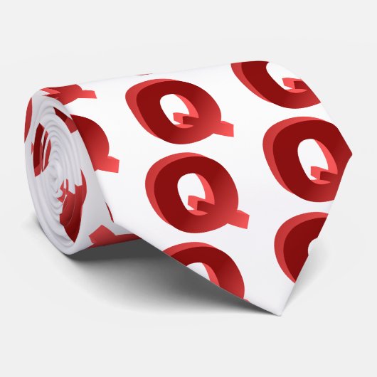 Monogram Letter Q Stropdas (Opgerold)