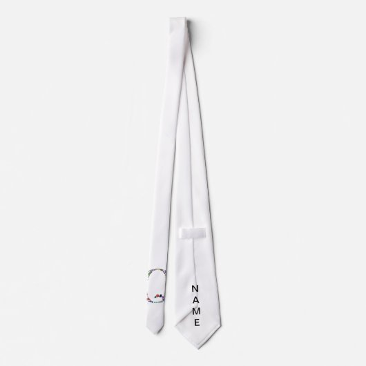 Monogram Letter Q Stropdas (Achterkant)