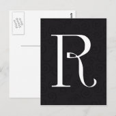 Monogram letter R Briefkaart (Voorkant / Achterkant)