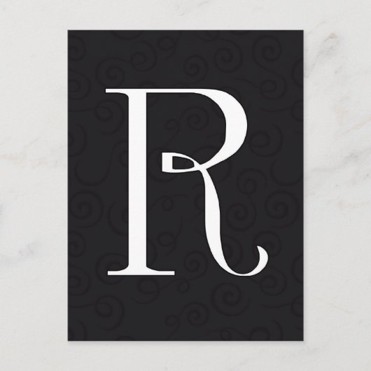 Monogram letter R Briefkaart (Voorkant)