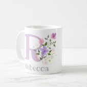 Monogram Letter R & Christiane naam Koffiemok (Voorkant links)