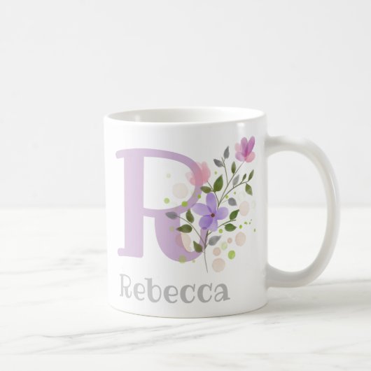 Monogram Letter R & Christiane naam Koffiemok (Rechts)