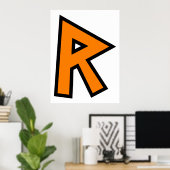 Monogram letter R Poster (Thuiskantoor)