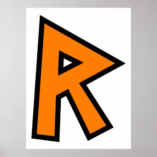 Monogram letter R Poster (Voorkant)
