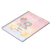 Monogram Letter R Schattig Varkentje Dagelijkse St Notitieboek (Linkerzijde)