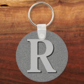 Monogram letter R Sleutelhanger (Voorkant)