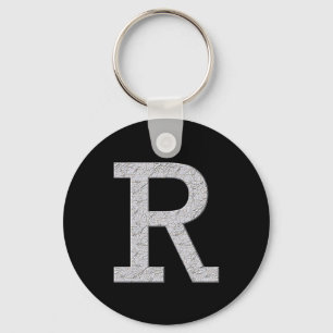 Monogram letter R Sleutelhanger