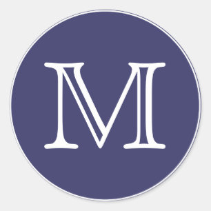 Monogram letter ronde sticker