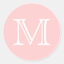 Monogram letter ronde sticker