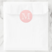 Monogram letter ronde sticker (Tas)