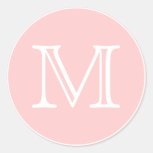 Monogram letter ronde sticker