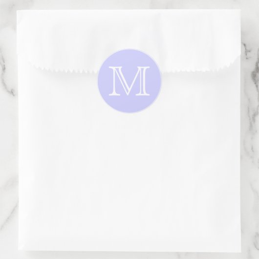 Monogram letter ronde sticker (Tas)