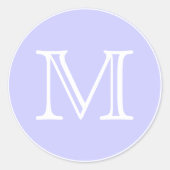 Monogram letter ronde sticker (Voorkant)