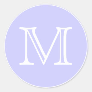 Monogram letter ronde sticker