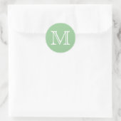 Monogram letter ronde sticker (Tas)