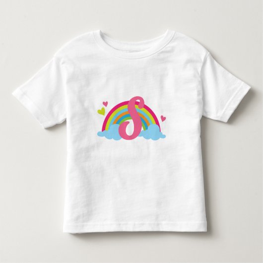 Monogram Letter S Alphabet Rainbow Kinder Shirts (Voorkant)