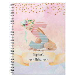 Monogram Letter S Baby Giraffe Girl Daily Studie Notitieboek