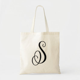 Monogram Letter "S" Budget Tas-Canvas Canvas tas