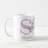 Monogram Letter S & Christelijke naam Koffiemok (Links)