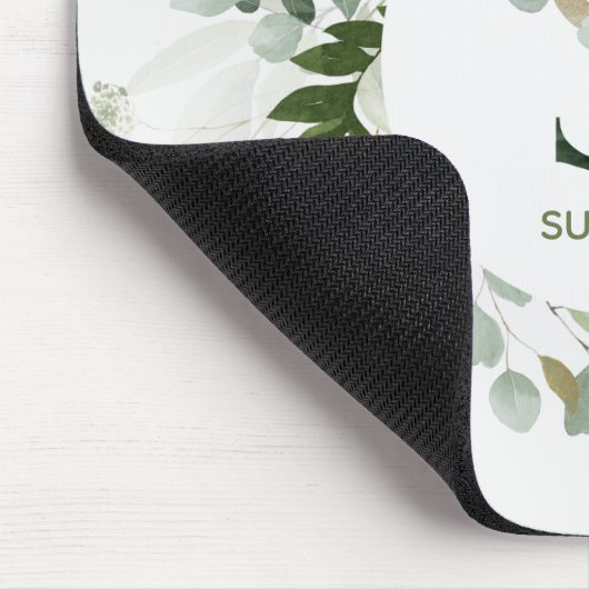 Monogram Letter S Fern & Succulent Muismat (Hoek)