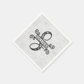 Monogram letter S met familienaam Servet (Hoek)
