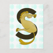 Monogram Letter S Pony Distressed Flower Pattern Briefkaart (Voorkant)