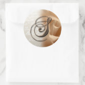 Monogram Letter S Wedding Envelope Seal Ronde Sticker (Tas)