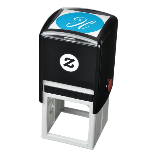 Monogram Letter Script Serif Font Text Self-inking Zelfinktende Stempel (Product)