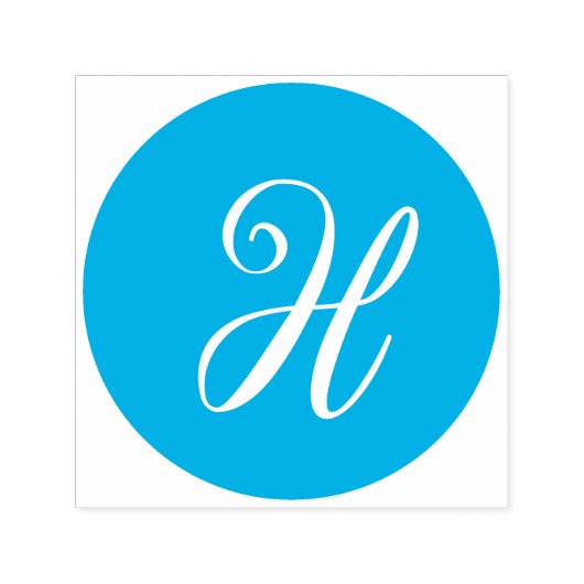 Monogram Letter Script Serif Font Text Self-inking Zelfinktende Stempel (Design)