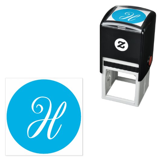 Monogram Letter Script Serif Font Text Self-inking Zelfinktende Stempel (In situ)