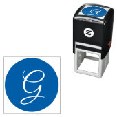 Monogram Letter Script Serif Font Text Self-inking Zelfinktende Stempel (In situ)