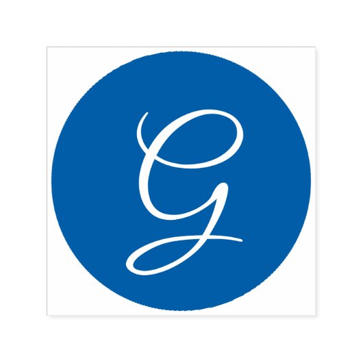 Monogram Letter Script Serif Font Text Self-inking Zelfinktende Stempel (Design)