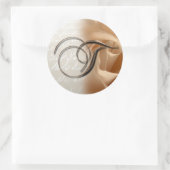 Monogram Letter T Wedding Envelope Seal Ronde Sticker (Tas)