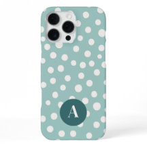 Monogram Letter Turquoise Stippenpatroon 