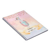 Monogram Letter U Mooie Schaap Homeschool Meisje Notitieboek (Rechterzijde)