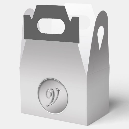 Monogram "Letter V" Bedankdoosjes (Geopend)