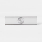 Monogram "Letter V" Bureau Naambordje (Voorkant)