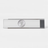 Monogram "Letter V" Bureau Naambordje (Voorkant)