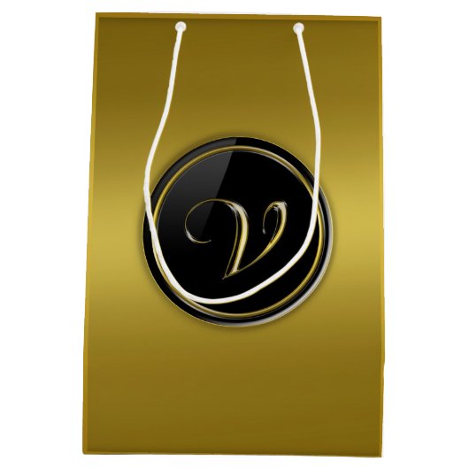 Monogram "Letter V" Medium Cadeauzakje (Achterkant)